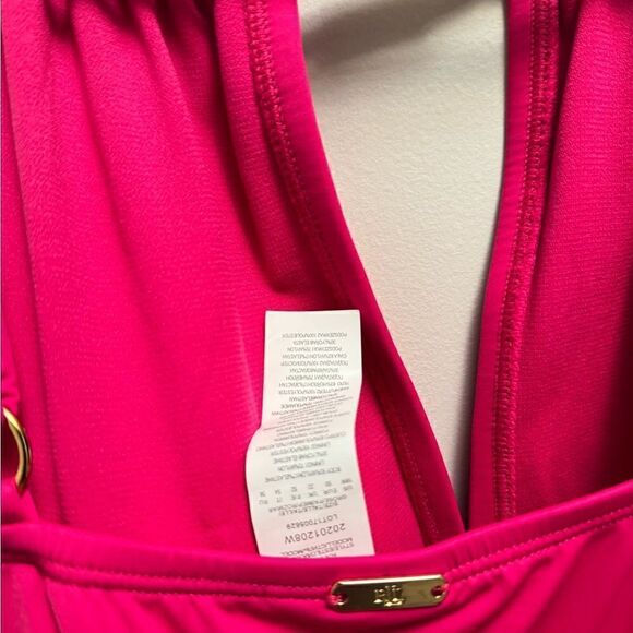 - LAUREN RALPH Plus Size Halter-Neck One Piece Swimsuit, swimwear size 18 … - Picture 13 of 16